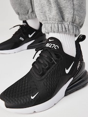 Nike Black/White Air Max 270 Trainers - Image 4 of 13