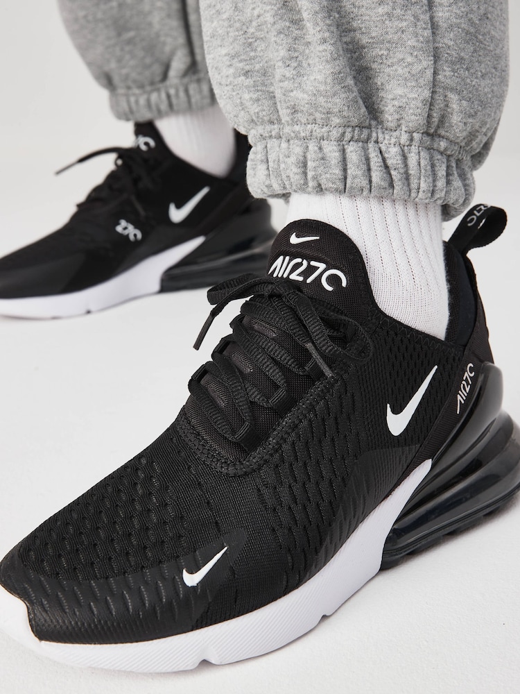 Nike Black/White Air Max 270 Trainers - Image 4 of 13