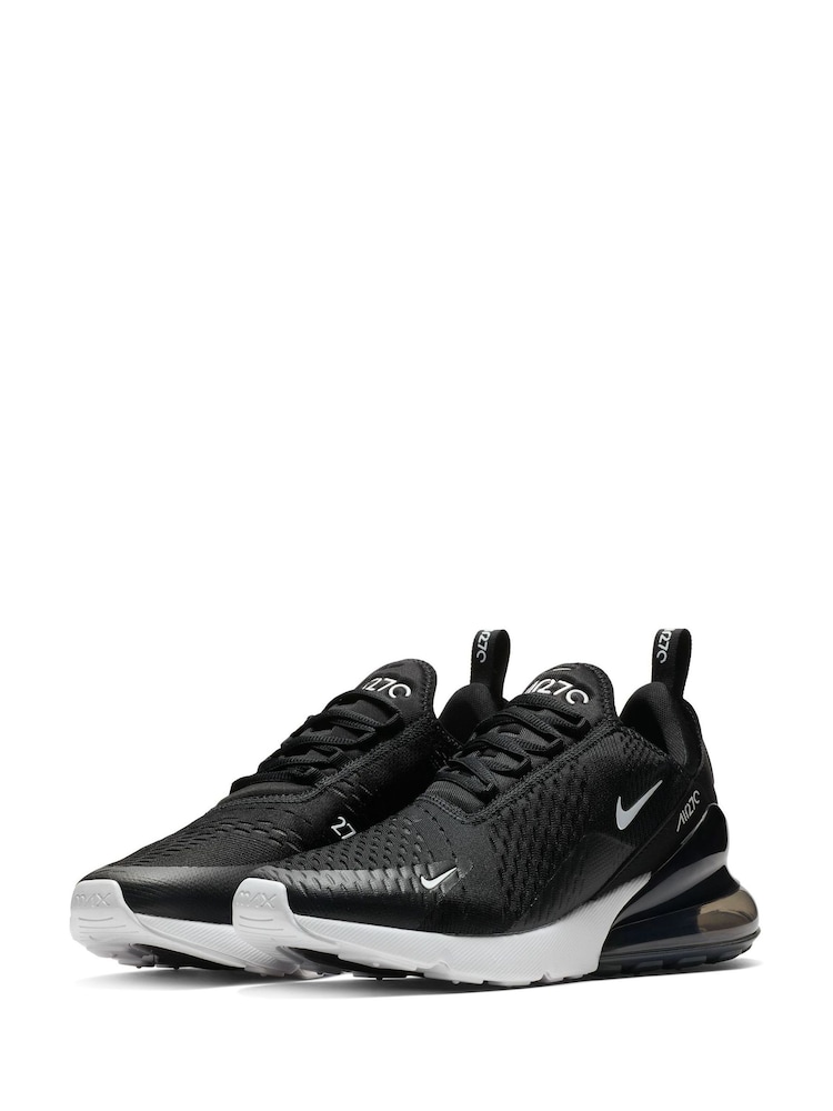 Nike Black/White Air Max 270 Trainers - Image 9 of 13