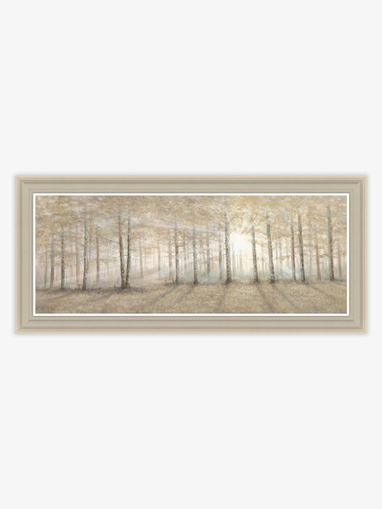 Artko Beige First Light Woodland By Bill Makinson Framed Art - Image 2 of 3