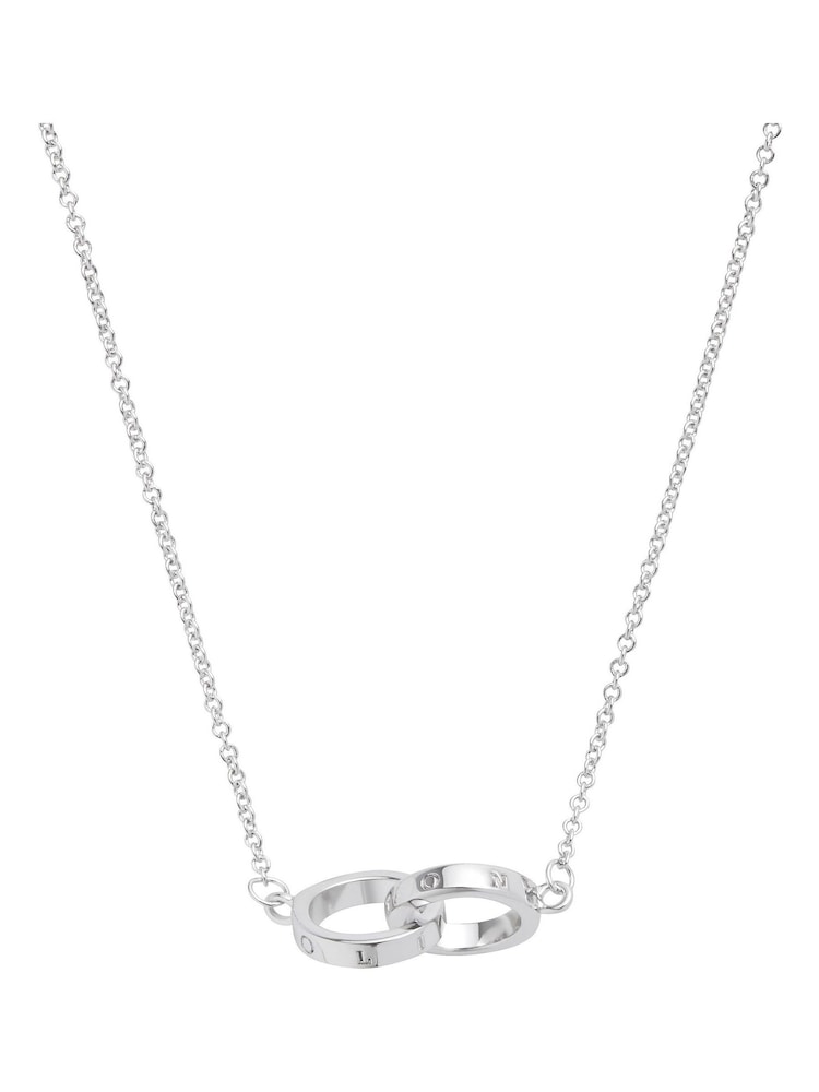 Olivia Burton Classic Interlink Silver Necklace - Image 2 of 2 Olivia Burton Classic Interlink Silver Necklace - Image 2 of 2