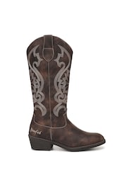 Blowfish Malibu Chocolate Brown Stutter Regular Fit Western Boots - Image 1 of 7