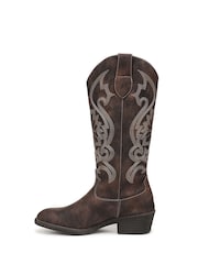 Blowfish Malibu Chocolate Brown Stutter Regular Fit Western Boots - Image 2 of 7
