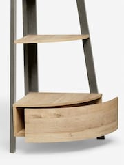 Light Bronx Oak Effect Corner Ladder Shelf - Image 2 of 6