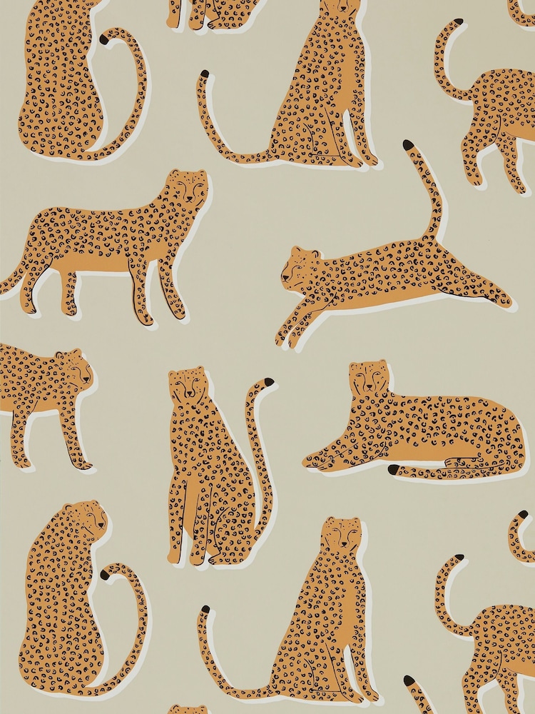 Scion Orange Lionel Cheetah 10.05M Wallpaper - Image 2 of 2
