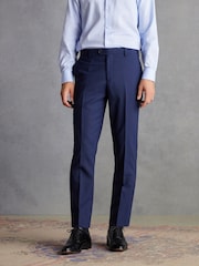 Bright Blue Tailored Fit Signature TG Di Fabio Wool Rich Puppytooth Suit: Trousers - Image 1 of 7