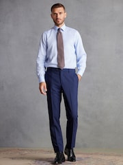 Bright Blue Tailored Fit Signature TG Di Fabio Wool Rich Puppytooth Suit: Trousers - Image 2 of 7