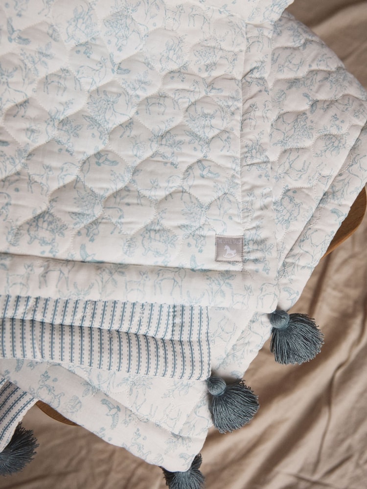 The Little Tailor Blue 100% Cotton Quilt - Image 11 of 11