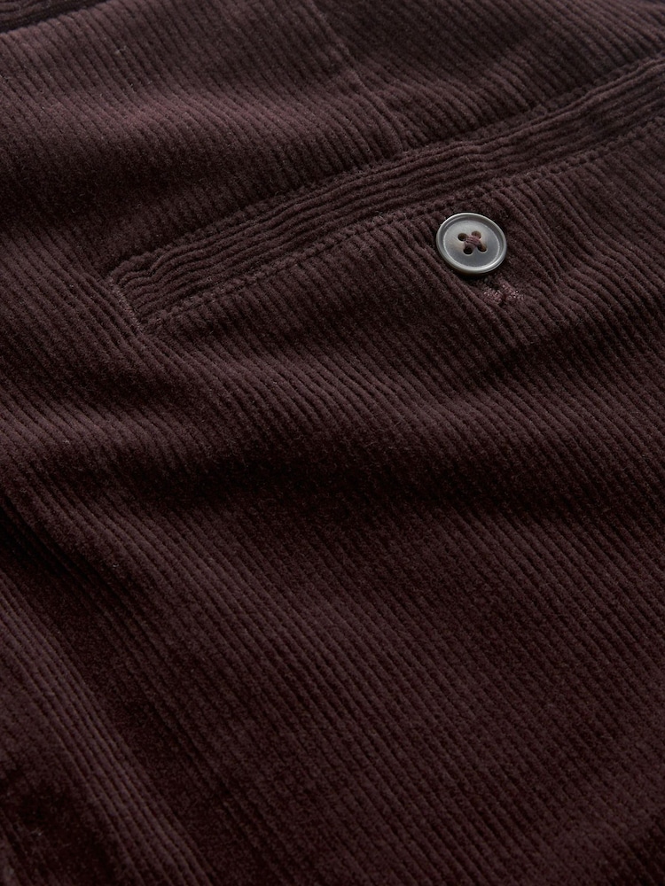 Rouge bordeaux - Pantalon chino slim en velours côtelé - Image 8 of 9