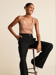 Tan Brown Square Neck Vest - Image 2 of 6