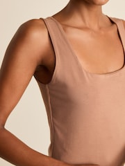 Tan Brown Square Neck Vest - Image 4 of 6