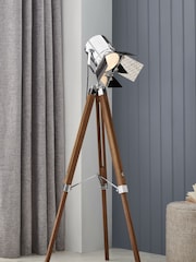 Natural Henley Wood Tripod Floor Lamp - Image 1 of 5