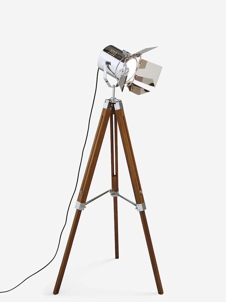 Natural Henley Wood Tripod Floor Lamp - Image 2 of 5