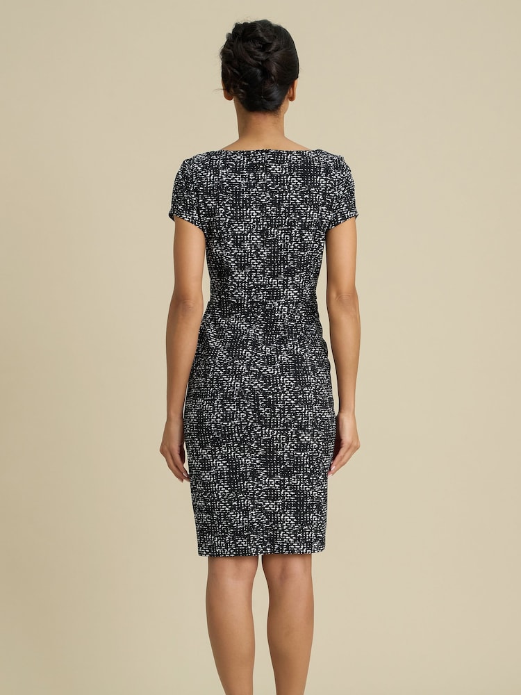 Gina Bacconi Black Ronda Textured Dress - Image 2 of 5 Gina Bacconi Black Ronda Textured Dress - Image 2 of 5
