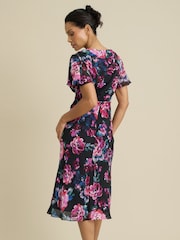 Gina Bacconi Rosabelle Floral Print Midi Dress - صورة 2 من 5