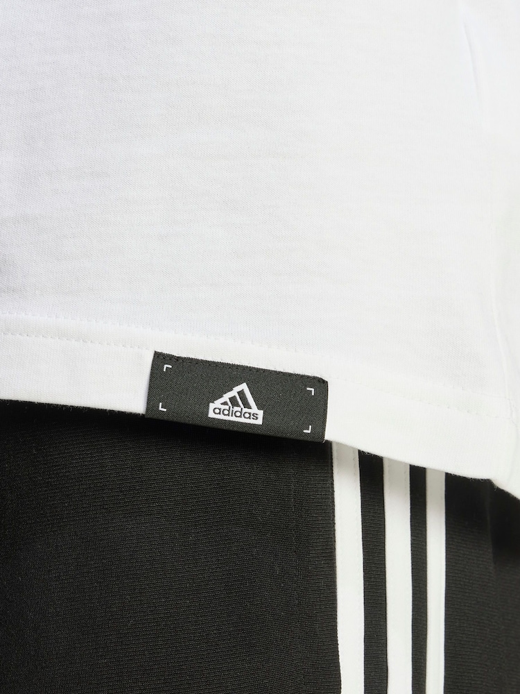 adidas White Modern Essentials Graphic 100% Cotton T-Shirt - Image 7 of 7 adidas White Modern Essentials Graphic 100% Cotton T-Shirt - Image 7 of 7