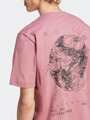 adidas Red 100% Cotton City Escape Graphic T-Shirt - Image 6 of 7