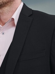 Black Slim Fit Signature Tollegno Motionflex Stretch Wool Suit: Jacket - Image 4 of 9