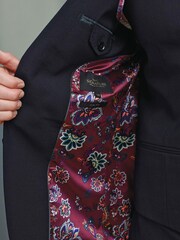 Black Slim Fit Signature Tollegno Motionflex Stretch Wool Suit: Jacket - Image 7 of 9