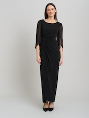 Gina Bacconi Black Iulia Printed Sheath Dress - Image 4 of 5