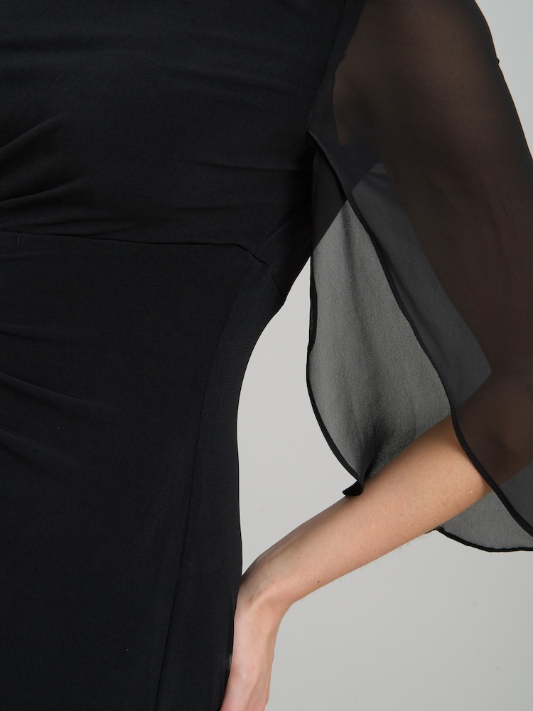 Gina Bacconi Black Iulia Printed Sheath Dress - Image 5 of 5
