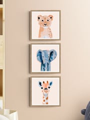 Artko Set of 3 Beige Jungle Trio Framed Arts - Image 1 of 3