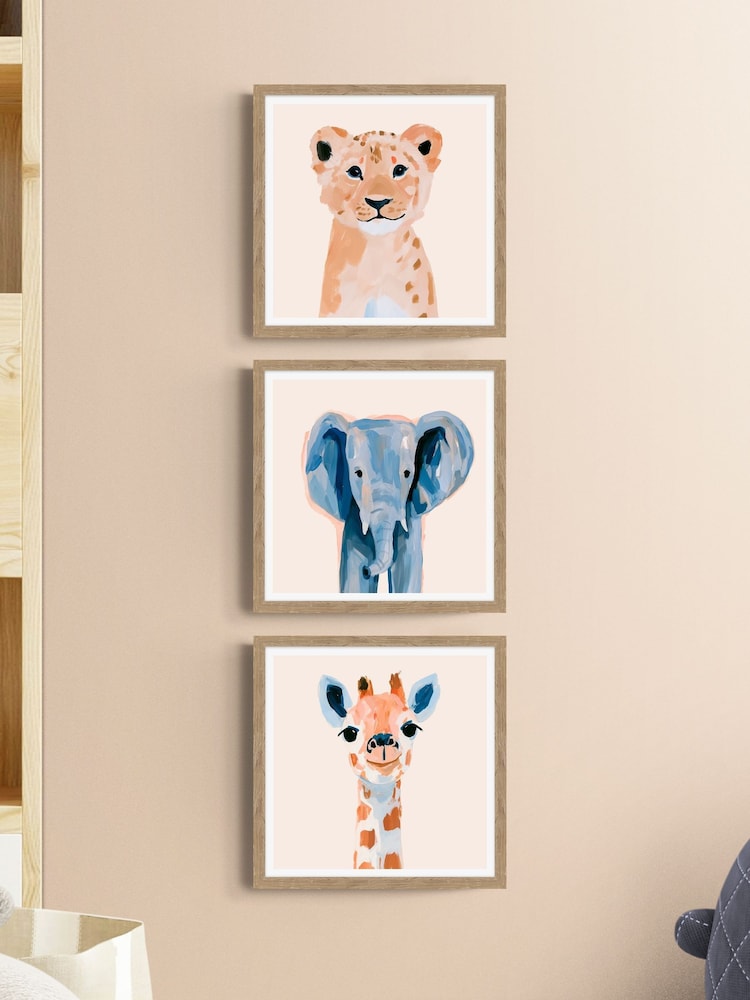 Artko Set of 3 Beige Jungle Trio Framed Arts - Image 1 of 3