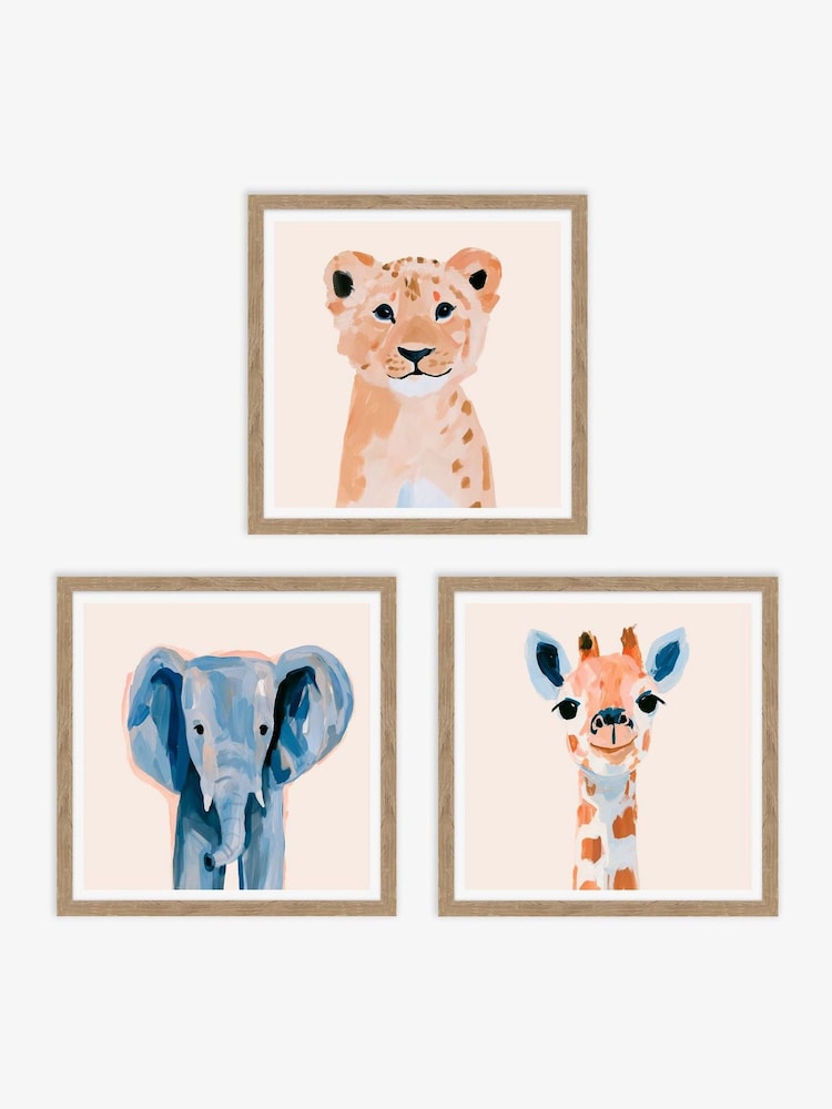 Artko Set of 3 Beige Jungle Trio Framed Arts - Image 2 of 3