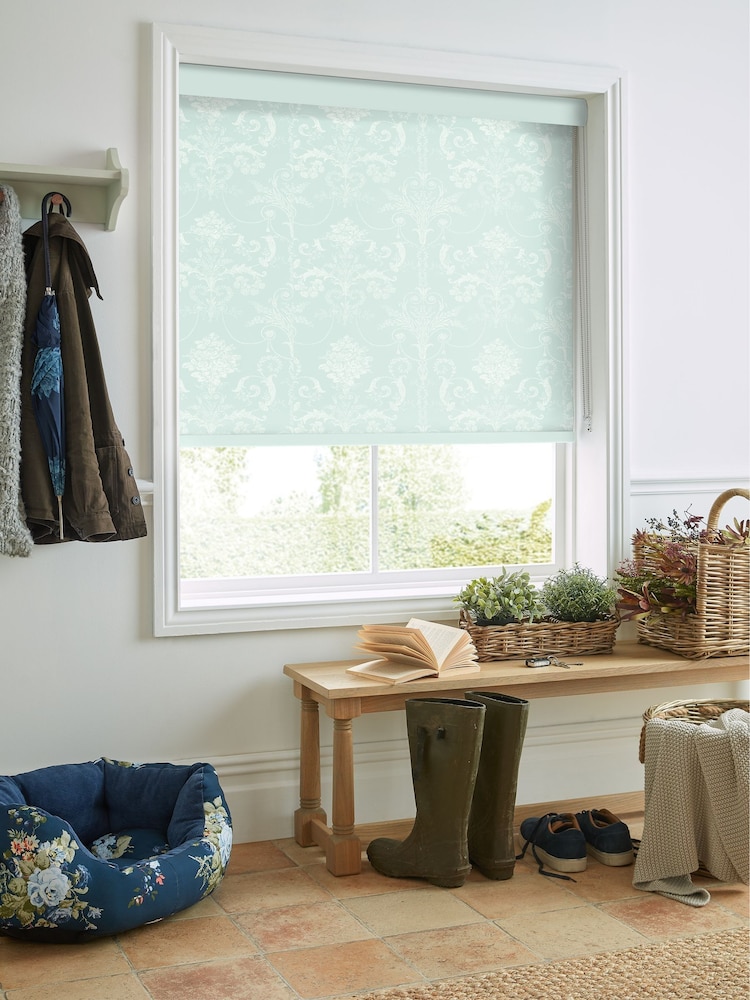 Laura Ashley Duck Egg Blue Josette Made To Measure Roller Blind - Image 2 of 6