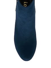 Lotus Navy Blue Heeled Ankle Boots - Image 4 of 4