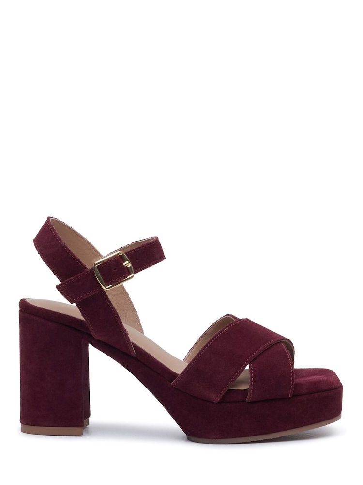 Hush Puppies Purple Ophelia Heel Sandals - Image 1 of 5 Hush Puppies Purple Ophelia Heel Sandals - Image 1 of 5