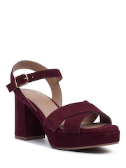Hush Puppies Purple Ophelia Heel Sandals - Image 3 of 5