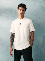 adidas White Home of The 3 Stripes Graphic 100% Cotton T-Shirt - Image 2 of 5