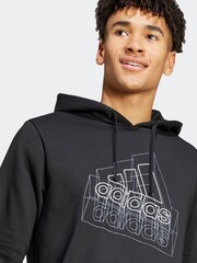 adidas Black Tech Graphic Hoodie - Image 4 of 6