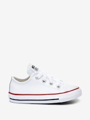 Converse White Chuck Taylor Leather Infant Trainers - Image 1 of 4