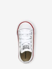 Converse White Chuck Taylor Leather Infant Trainers - Image 3 of 4