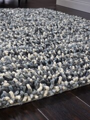 Origins Grey Rocks Shaggy Hand Crafted Rug - Image 3 of 5
