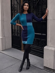 Vestido de punto con diseño colour block de Roman - Imagen 2 de 4