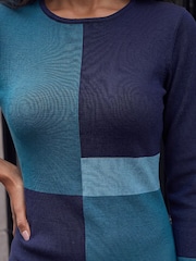 Vestido de punto con diseño colour block de Roman - Imagen 4 de 4