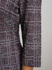 Gina Bacconi Black Janine Textured Shift Dress - Image 5 of 7