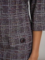 Gina Bacconi Black Janine Textured Shift Dress - Image 6 of 7