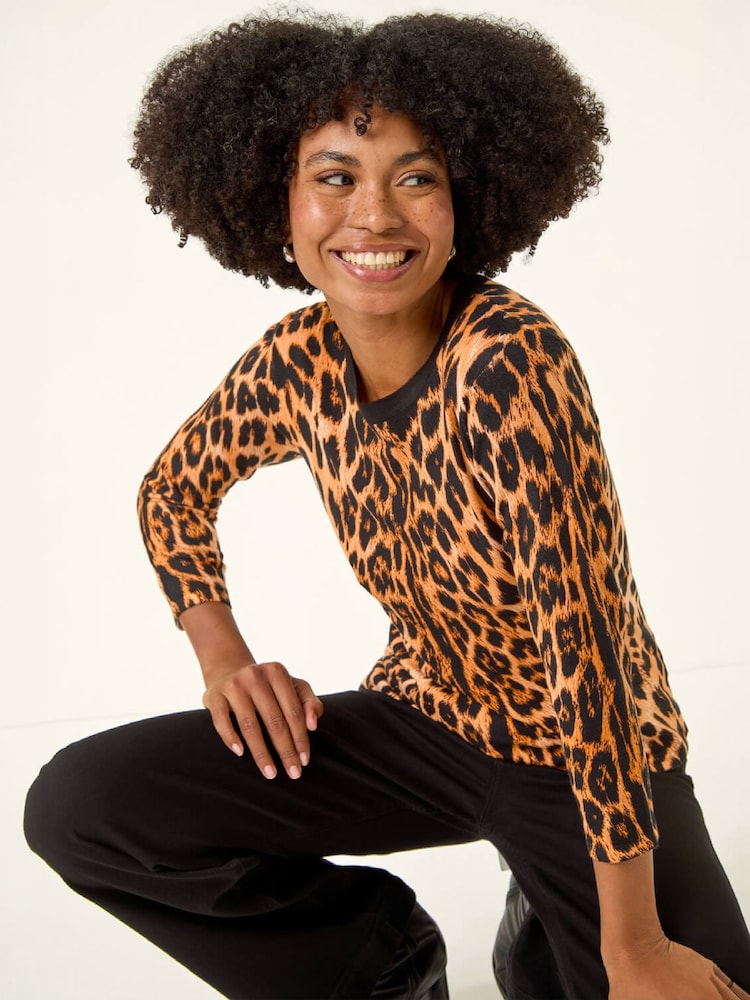 Suéter de punto con Estampado animal Roman - Imagen 1 de 4