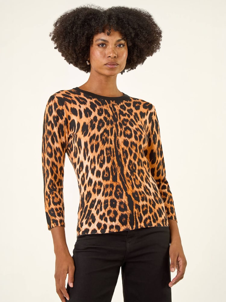 Suéter de punto con Estampado animal Roman - Imagen 4 de 4