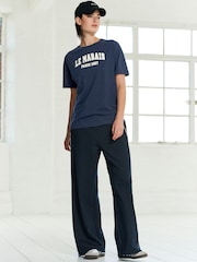 Navy Blue Le Marais Paris City Graphic Short Sleeve Crew Neck Top - Image 2 of 7