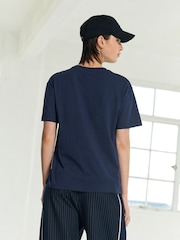 Navy Blue Le Marais Paris City Graphic Short Sleeve Crew Neck Top - Image 4 of 7