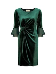 Gina Bacconi Green Diane Velvet Dress - Image 6 of 6