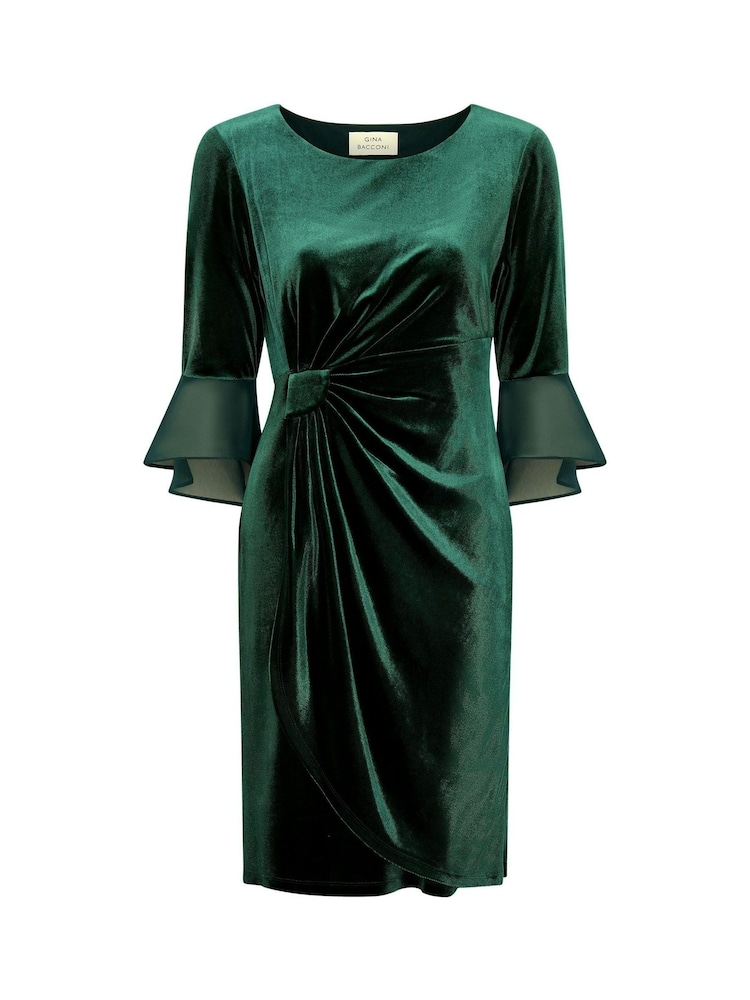 Gina Bacconi Green Diane Velvet Dress - Image 6 of 6 Gina Bacconi Green Diane Velvet Dress - Image 6 of 6