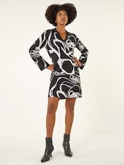 Vestido de punto abstracto con estampado Floral Roman - Imagen 2 de 4
