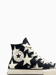Converse Black/Red Chuck Taylor All Star Lift Star Print Trainers - Image 8 of 13