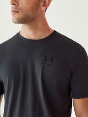 Under Armour Black Sportstyle Left Chest Logo T-Shirt - Image 3 of 4